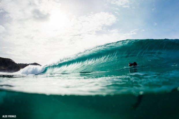 Johnny Abegg photographing a barrel