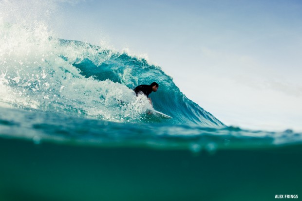 Dustin Hollick barrel Byron Bay