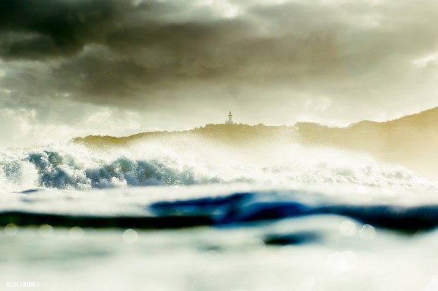 Dramatic skies at Main Beach Byron Bay