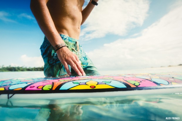 Surfer in Tropical Waters