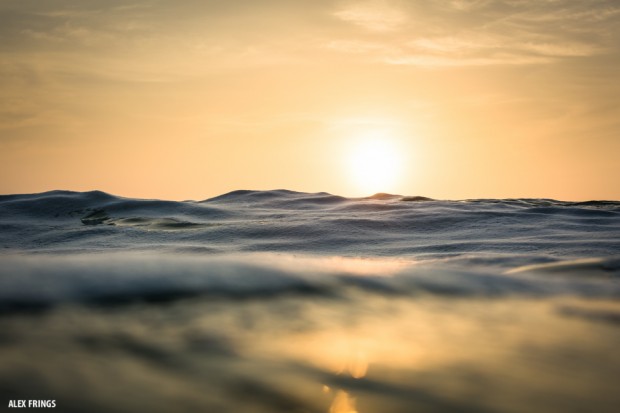 dreamy morning at the beach glassy ocean waves
