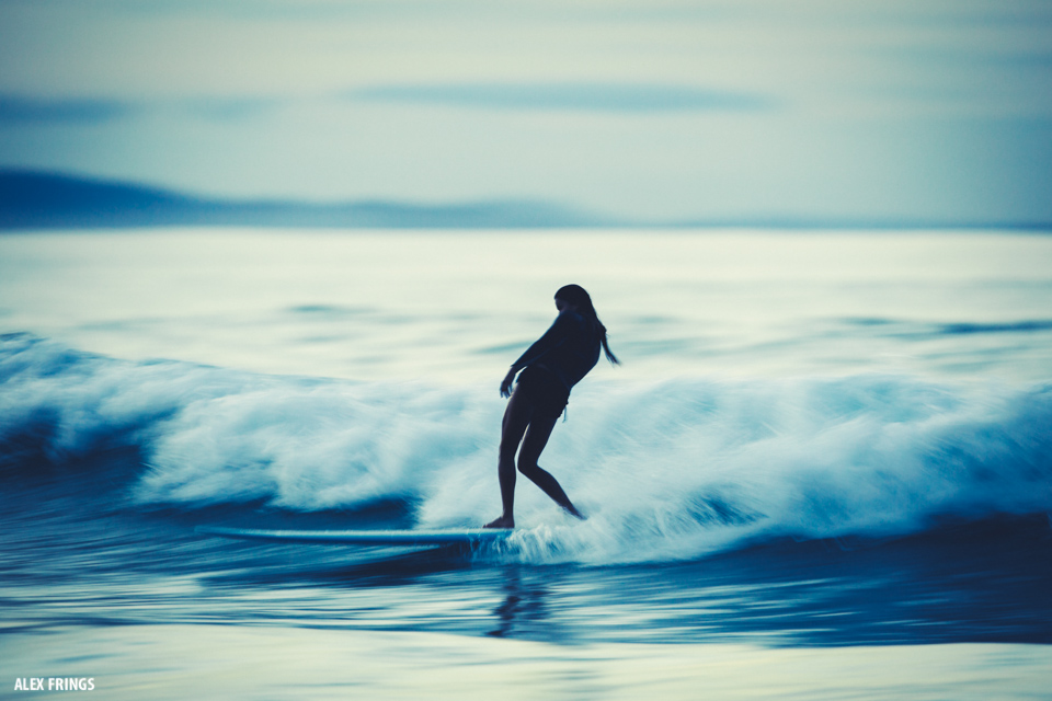 Josie Prendergast soul sliding at wategos beach byron bay